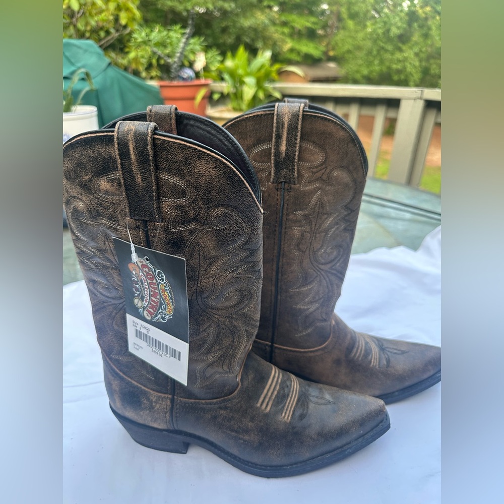 NWT Rockin Country Collection Western Brown Cowboy Boots SZ 9D Mens STYLE RC6020